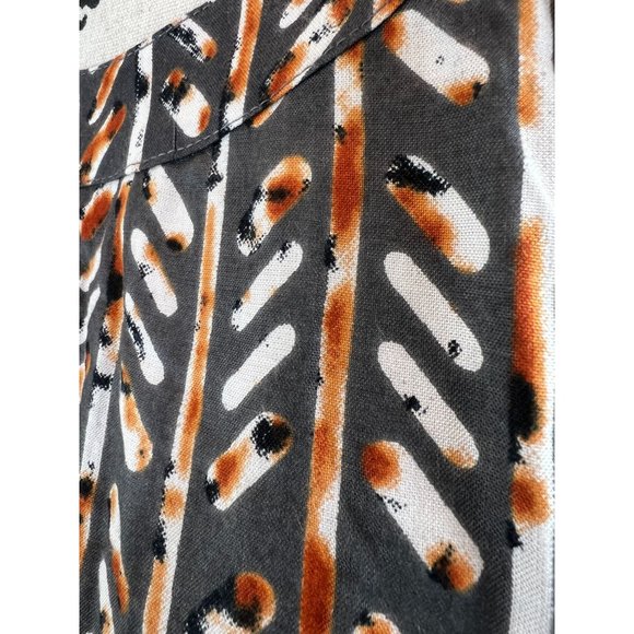 Marianne 100% Rayon Midi Dress Sleeveless Relaxed Fit Aztec Geometric Black 3X - Picture 5 of 10